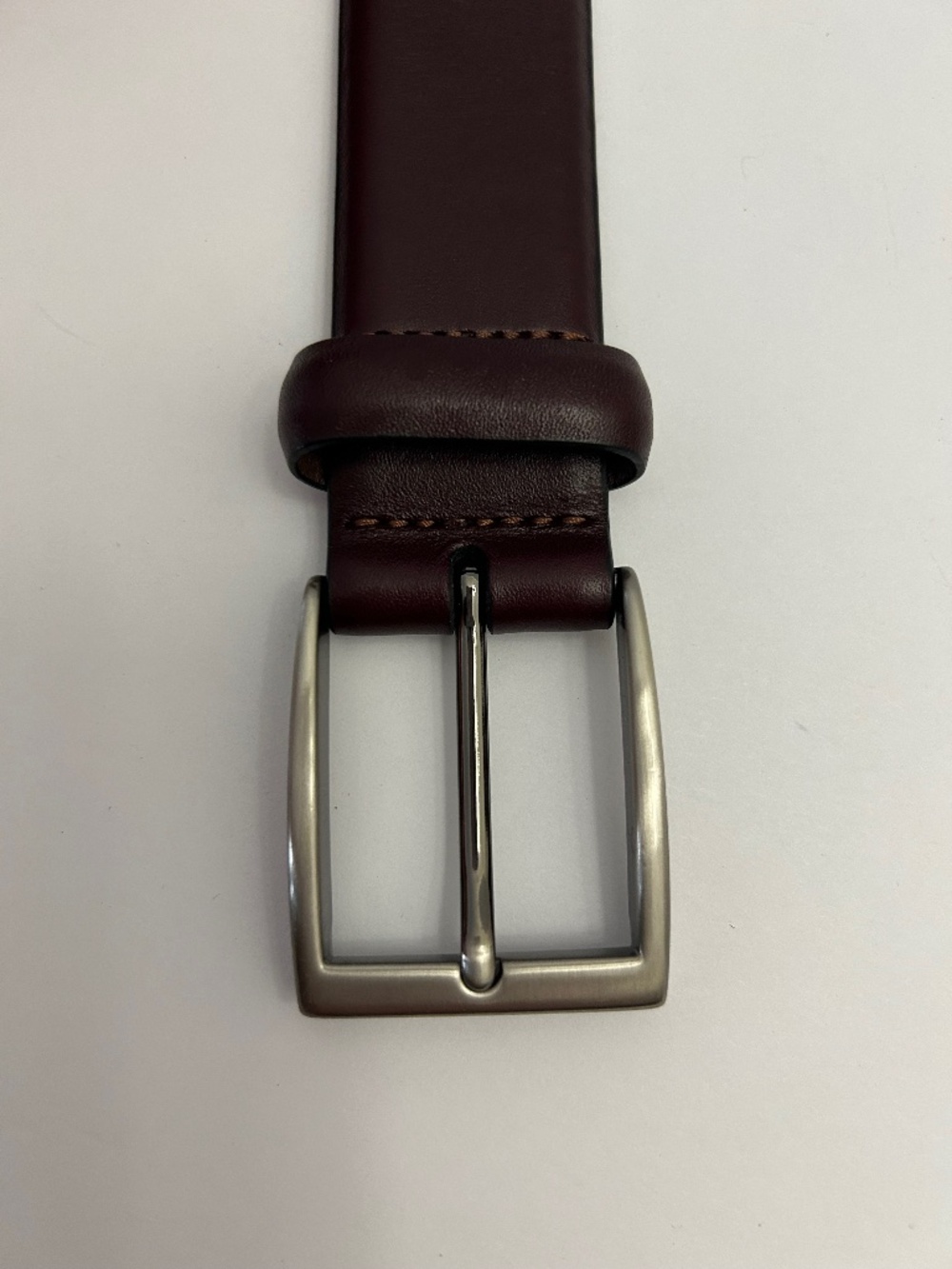 Johnston & Murphy Men’s Dark Brown Belt with Chrome Buckle size 38